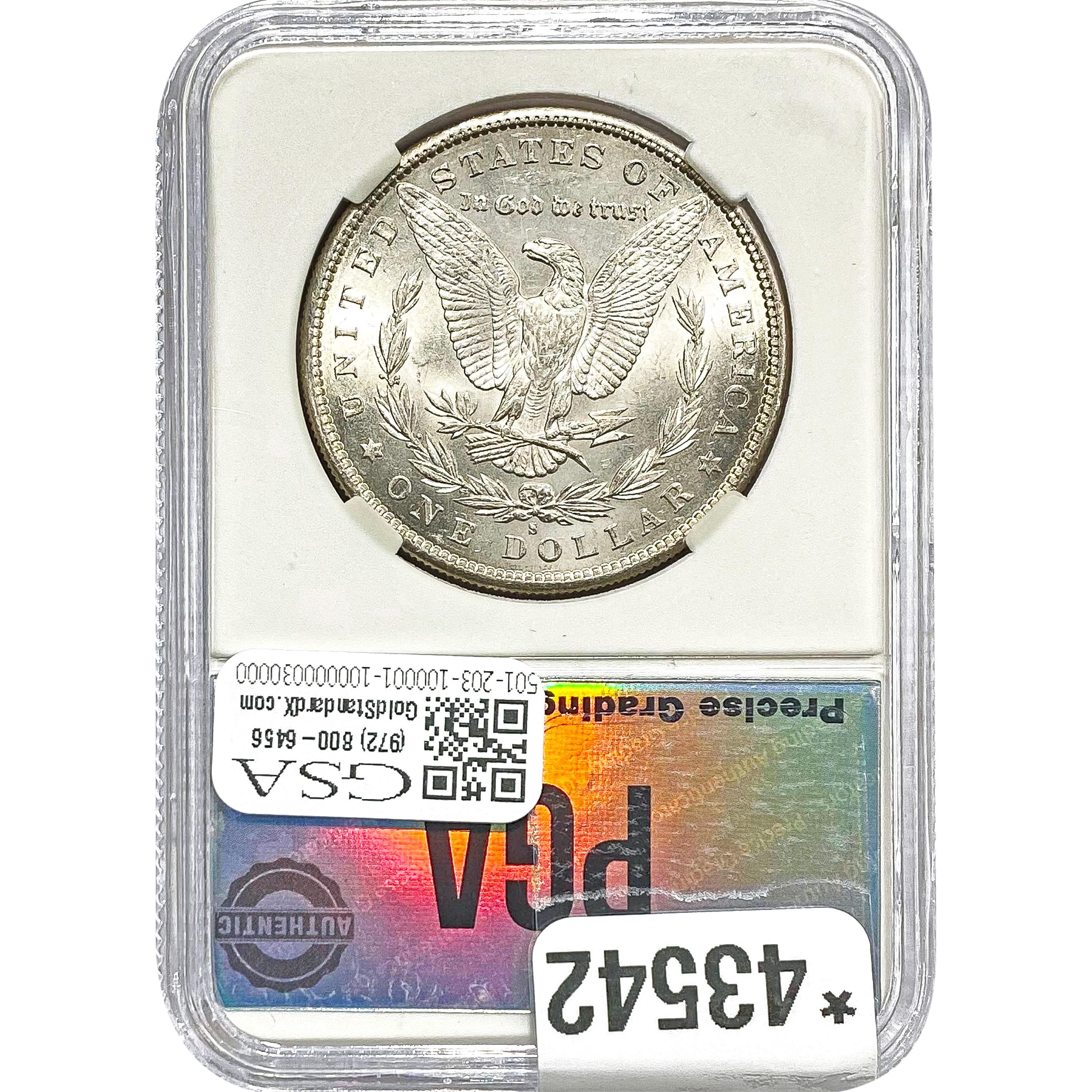 1890-S Morgan Dollar PGA MS63+