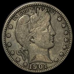 1901 Barber Quarter Dollar LIGHTLY CIRCULATED