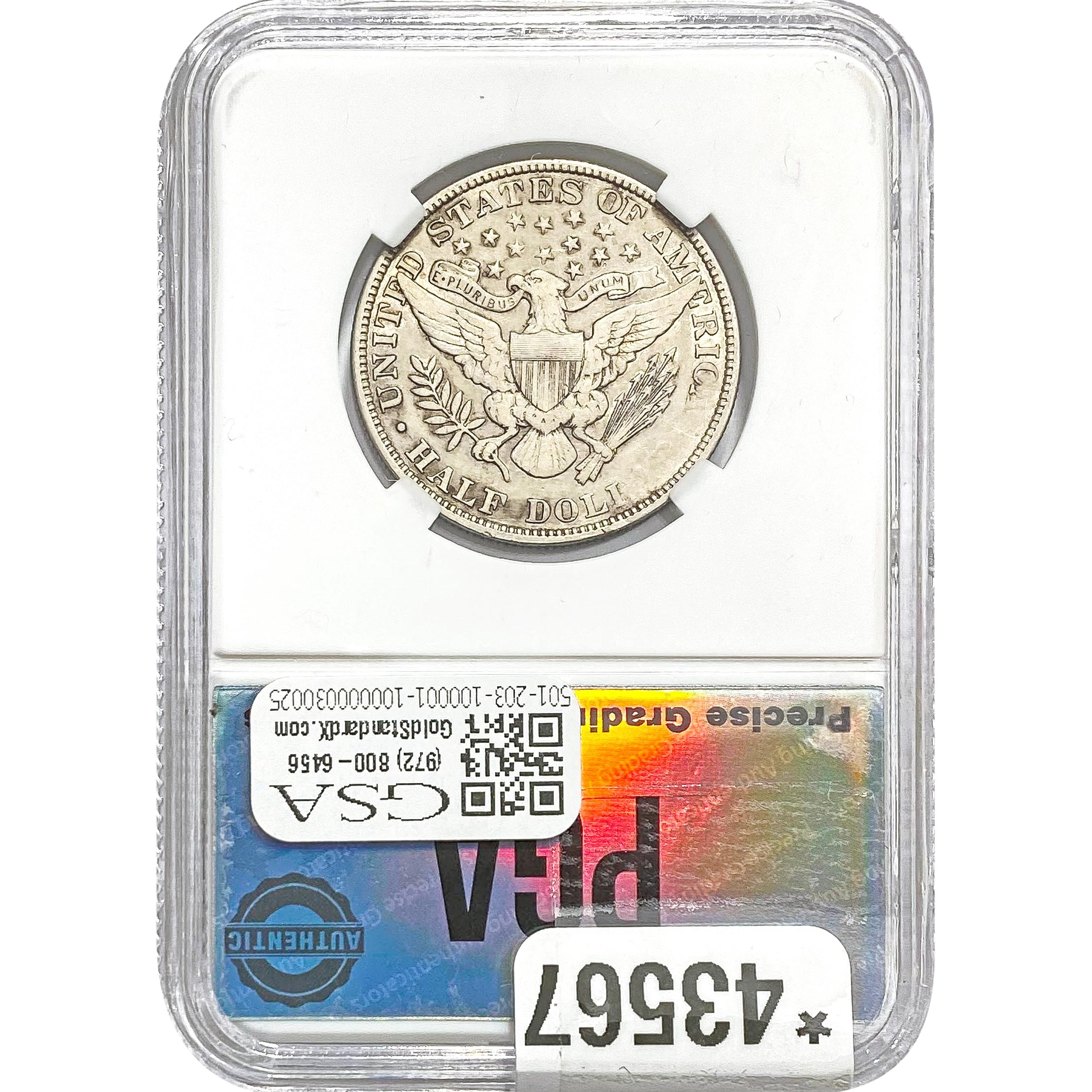 1914 Barber Half Dollar PGA AU50