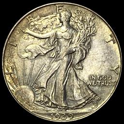 1939-D Silver Half Dollar Walking Liberty UNCIRCULATED