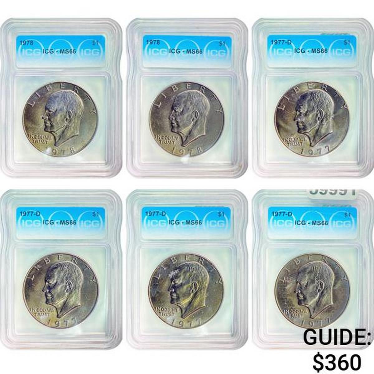 [6]1977-1978 Eisenhower Dollar MS66
