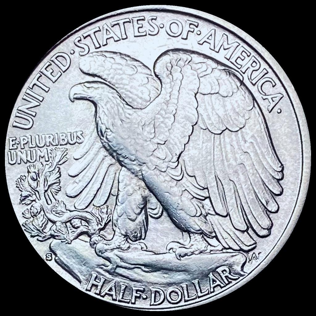 GEM BU 1935-S Silver Walking Liberty Half Dollar