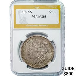1897-S Morgan Dollar PGA MS63