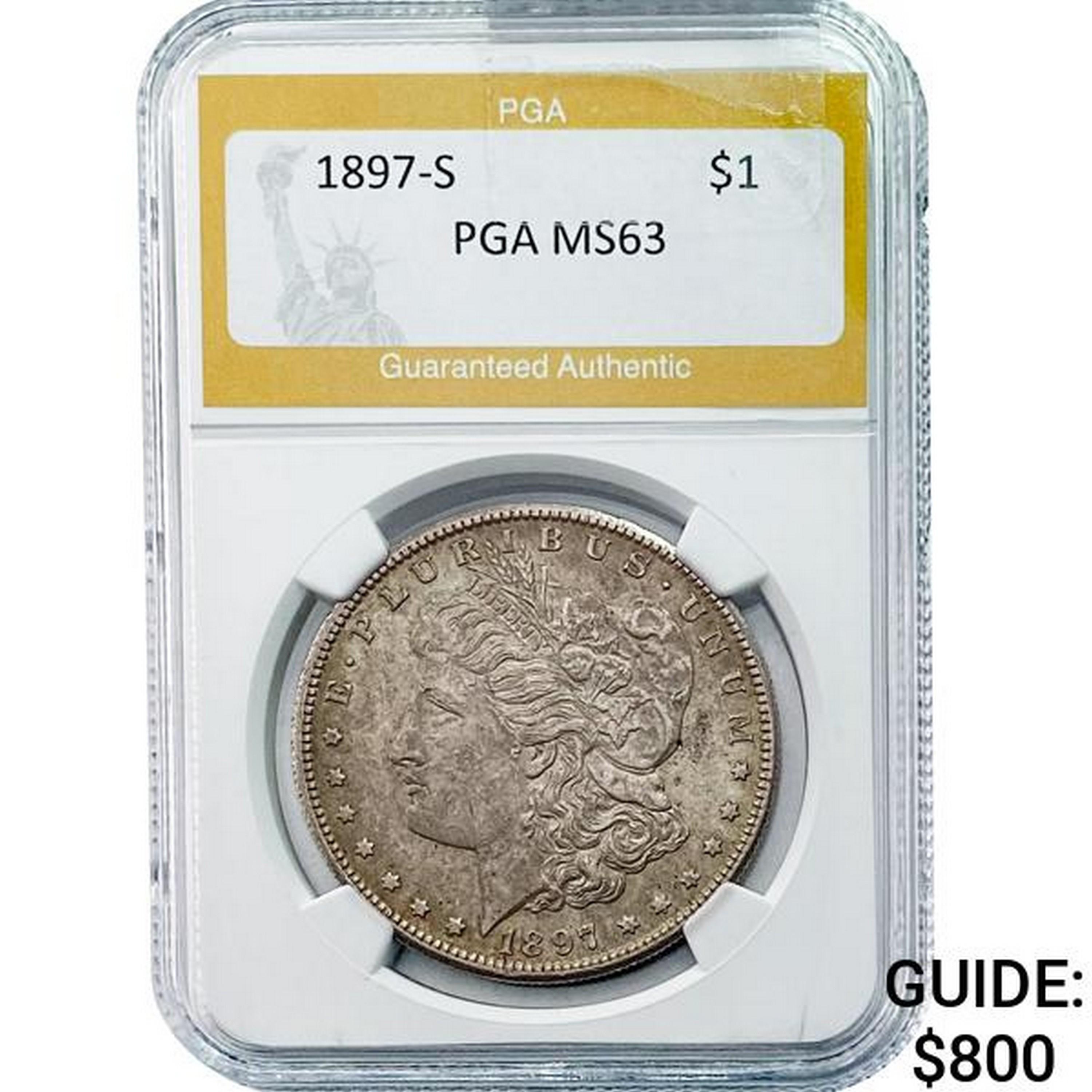 1897-S Morgan Dollar PGA MS63