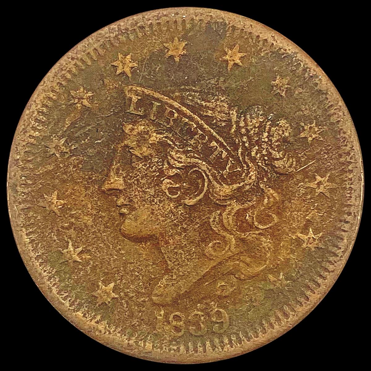 1839 Liberty Head Large Cent NICELY CIRCULATED