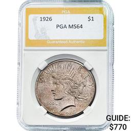 1926 Peace Dollar PGA MS64