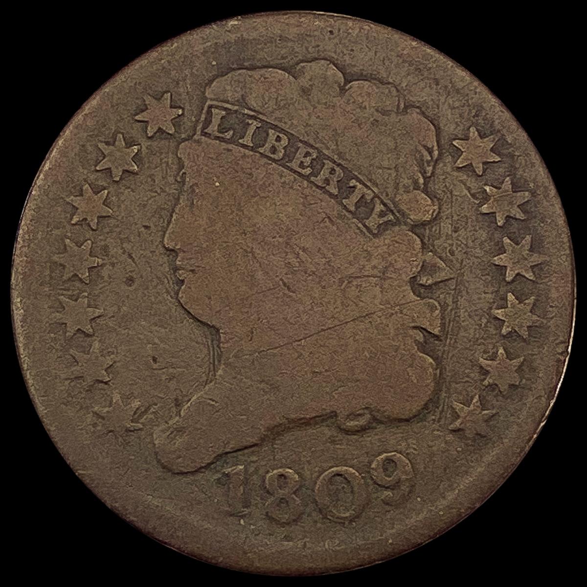 1809 Classic Head Half Cent NICELY CIRCULATED NIC
