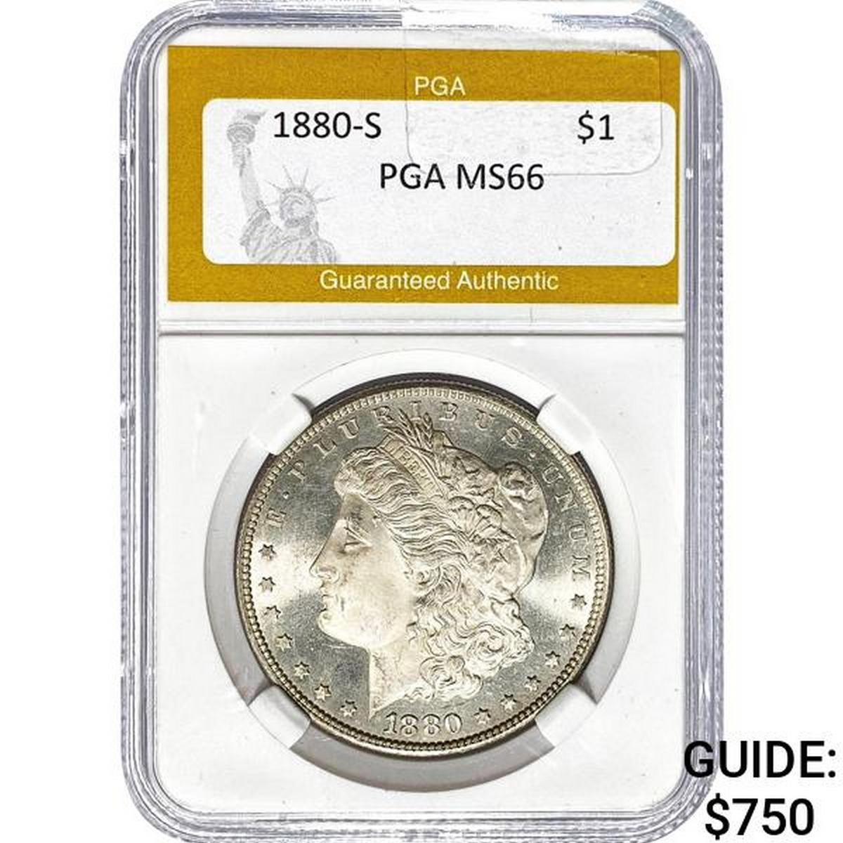 1880-S Morgan Dollar PGA MS66