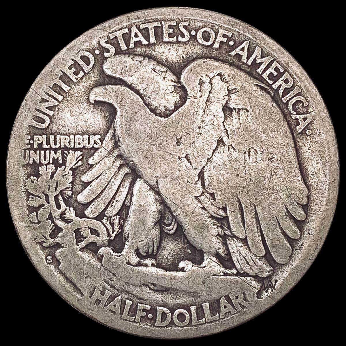 1921-S Walking Liberty Half Dollar NICELY CIRCULA