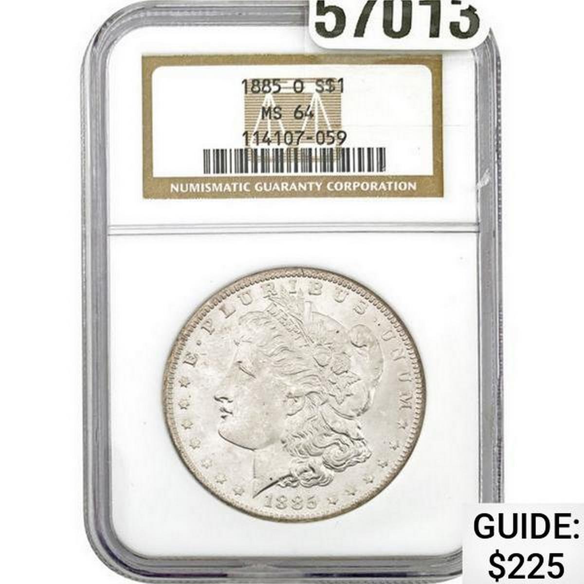 1885-O Morgan Silver Dollar NGC MS64