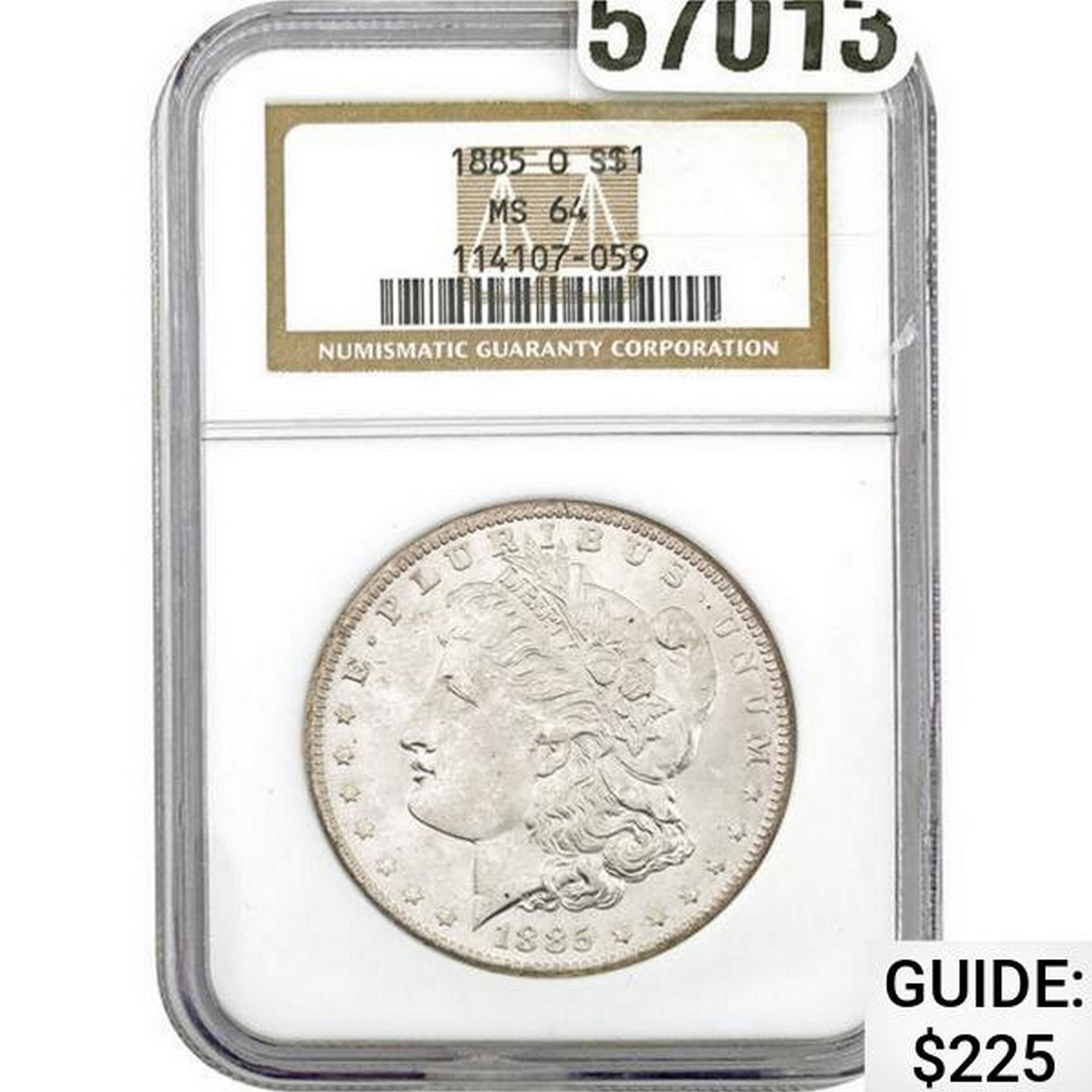 1885-O Morgan Silver Dollar NGC MS64