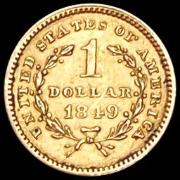 1849 Rare Gold Dollar CLOSELY UNCIRCULATED