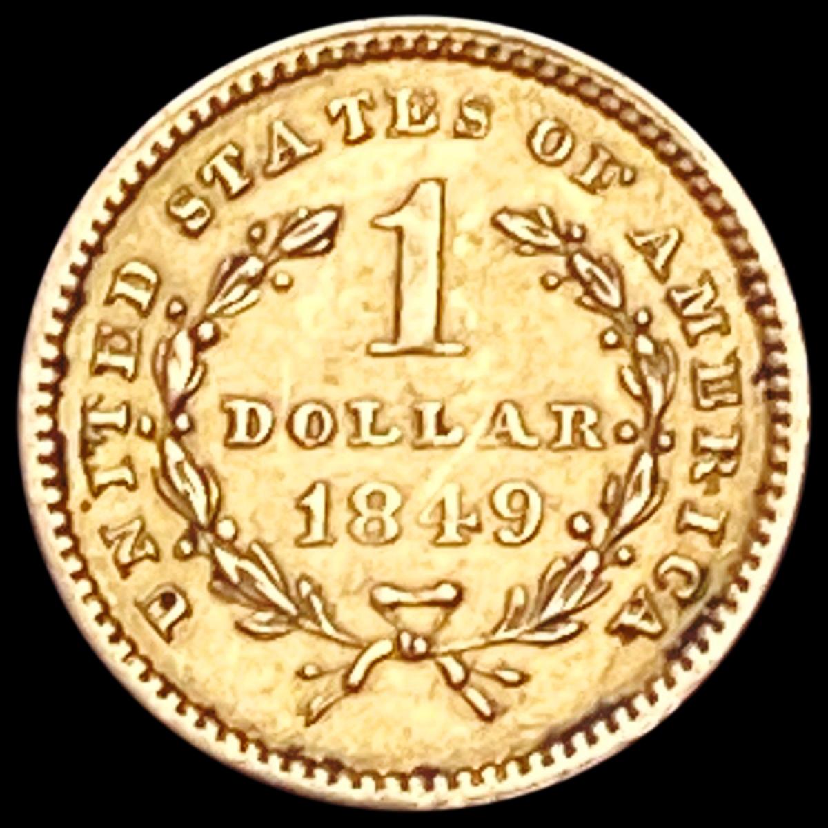 1849 Rare Gold Dollar CLOSELY UNCIRCULATED