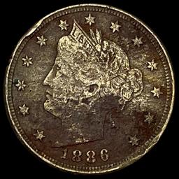 1886 Liberty Head Nickel NICELY CIRCULATED NICELY