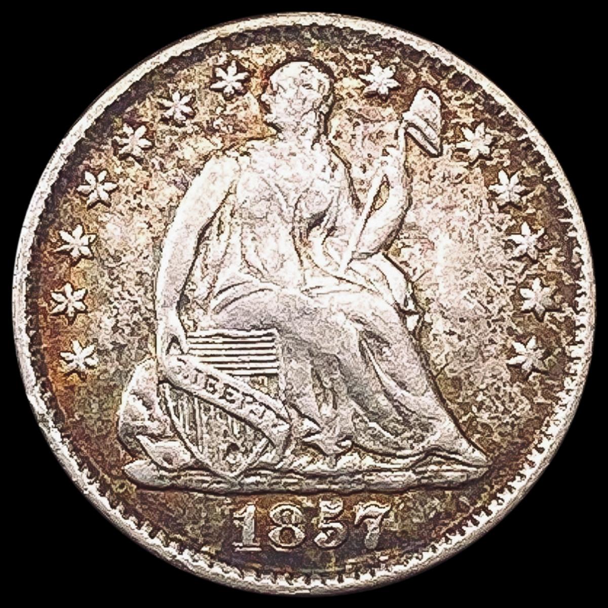 1857 Seated Liberty Half Dime LIGHTLY CIRCULATED