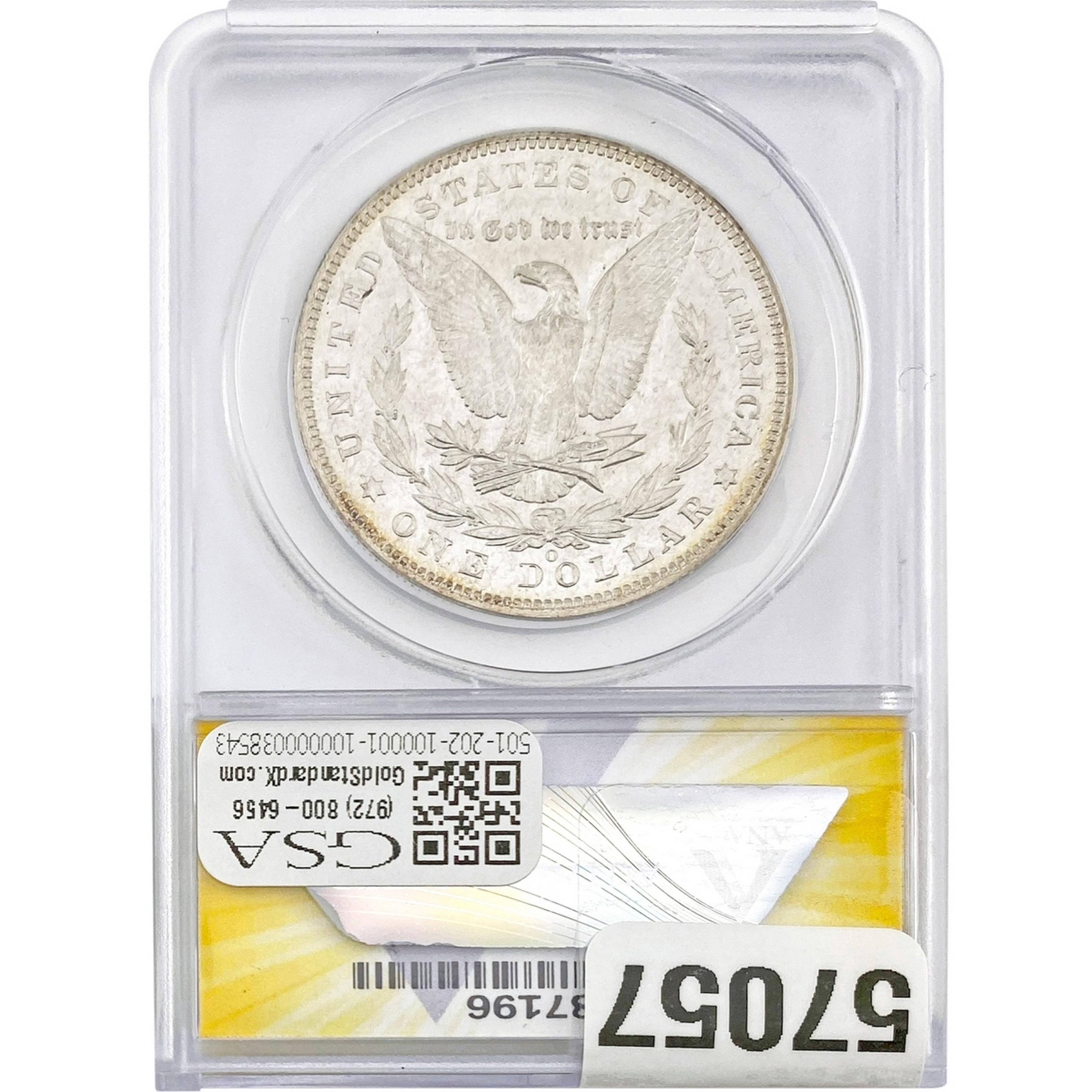 1904-O Morgan Silver Dollar ANACS MS63