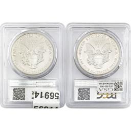 [2] 1990 $1 Silver Eagle PCGS MS68