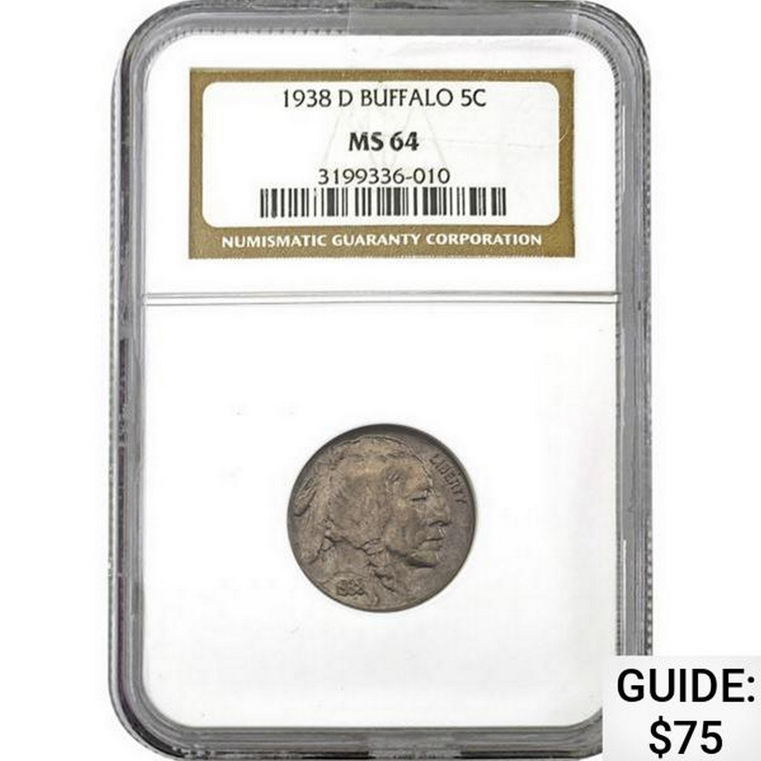 1938-D Buffalo Nickel NGC MS64