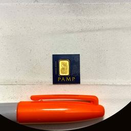 UNCIRCULATED PAMP Suisse 1g Gold Bar .9999 Fine in Assay