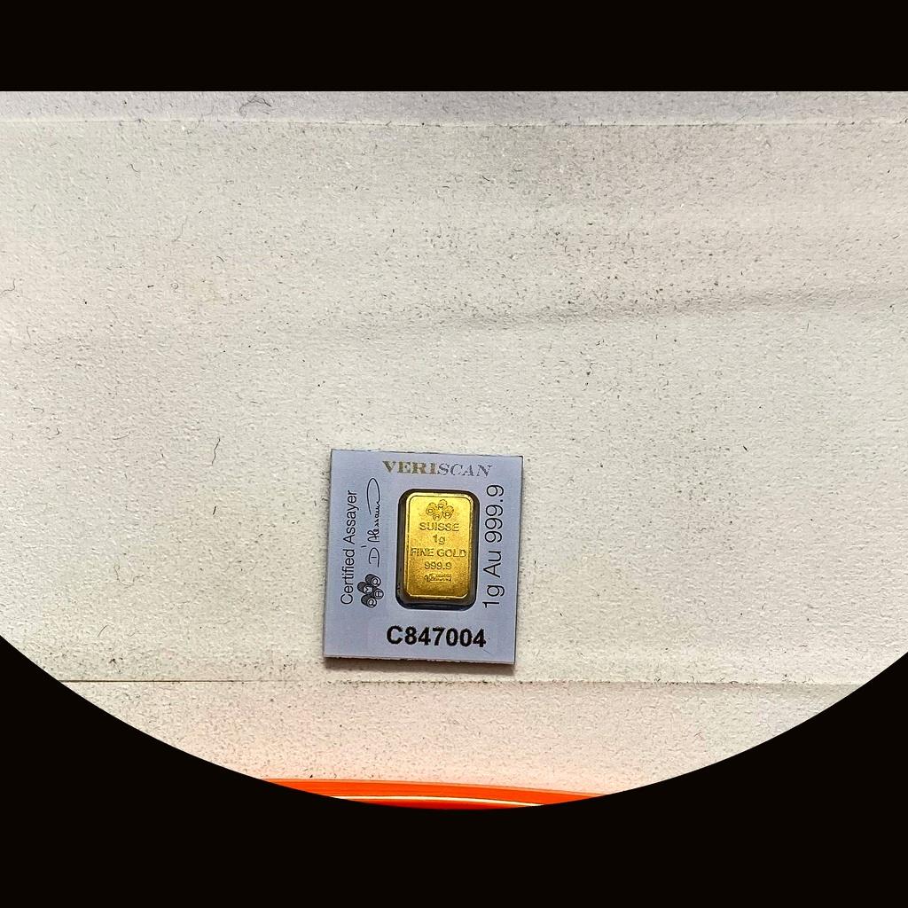 UNCIRCULATED PAMP Suisse 1g Gold Bar .9999 Fine in Assay