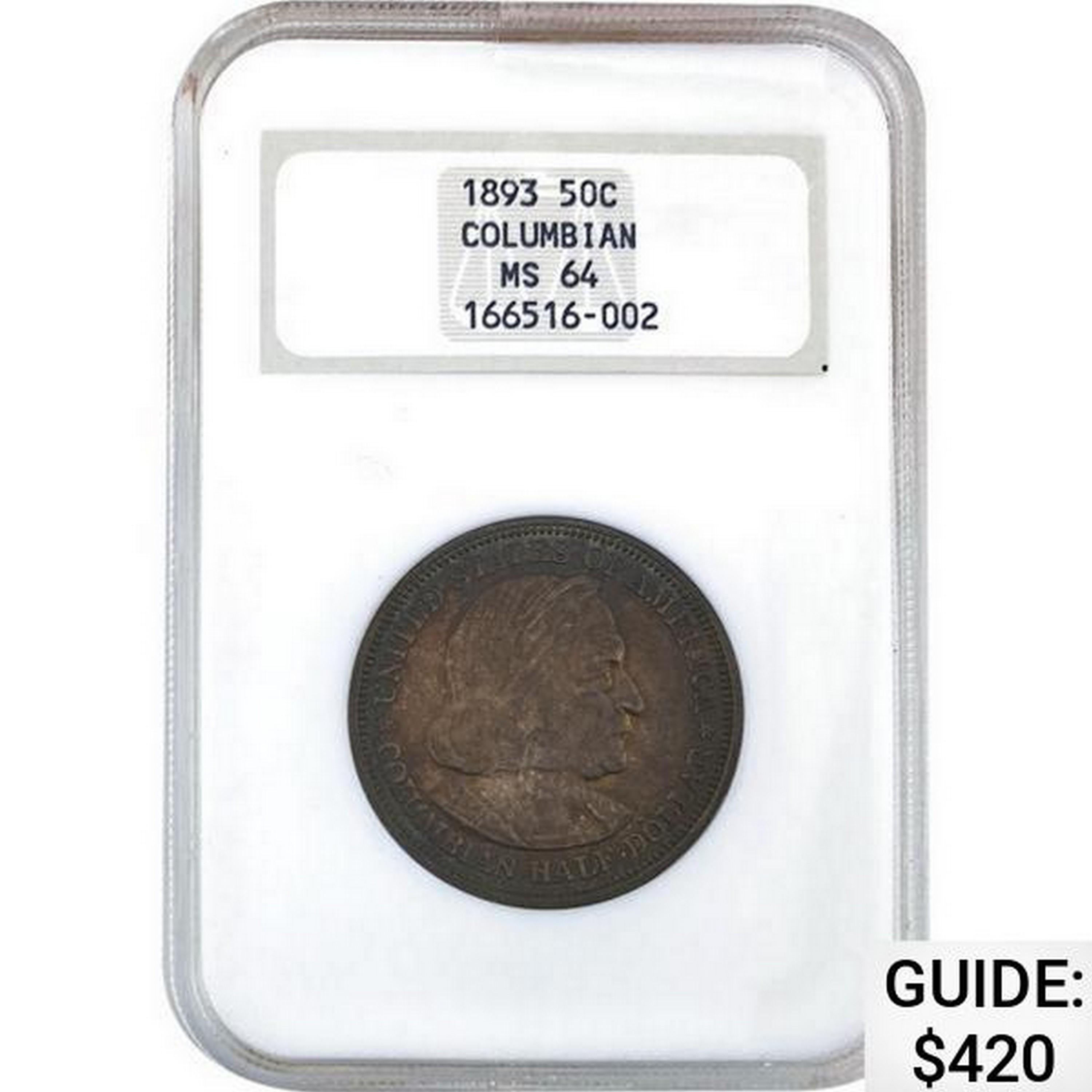 1893 Columbian Half Dollar GSA MS64