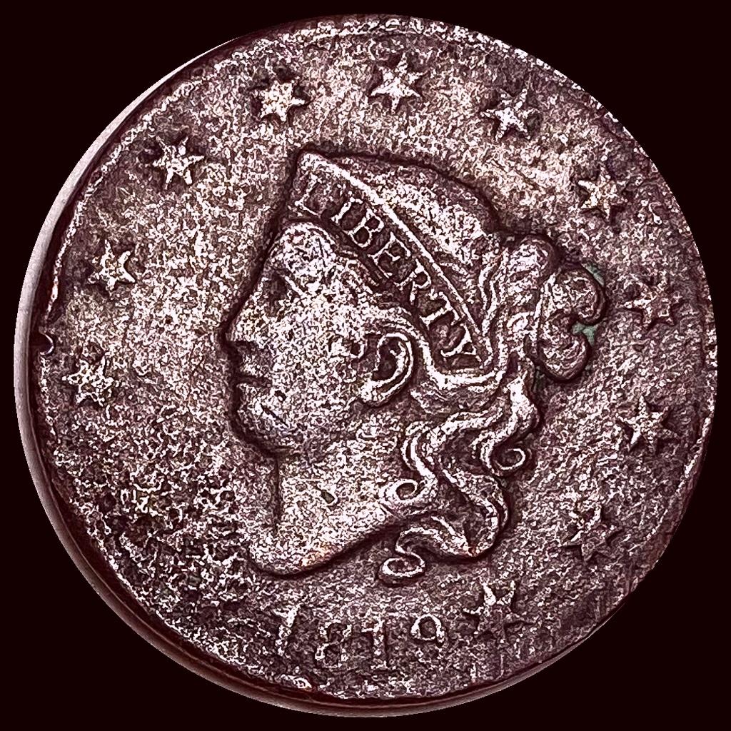 LIGHTLY CIRCULATED 1819 Coronet Head Large Cent