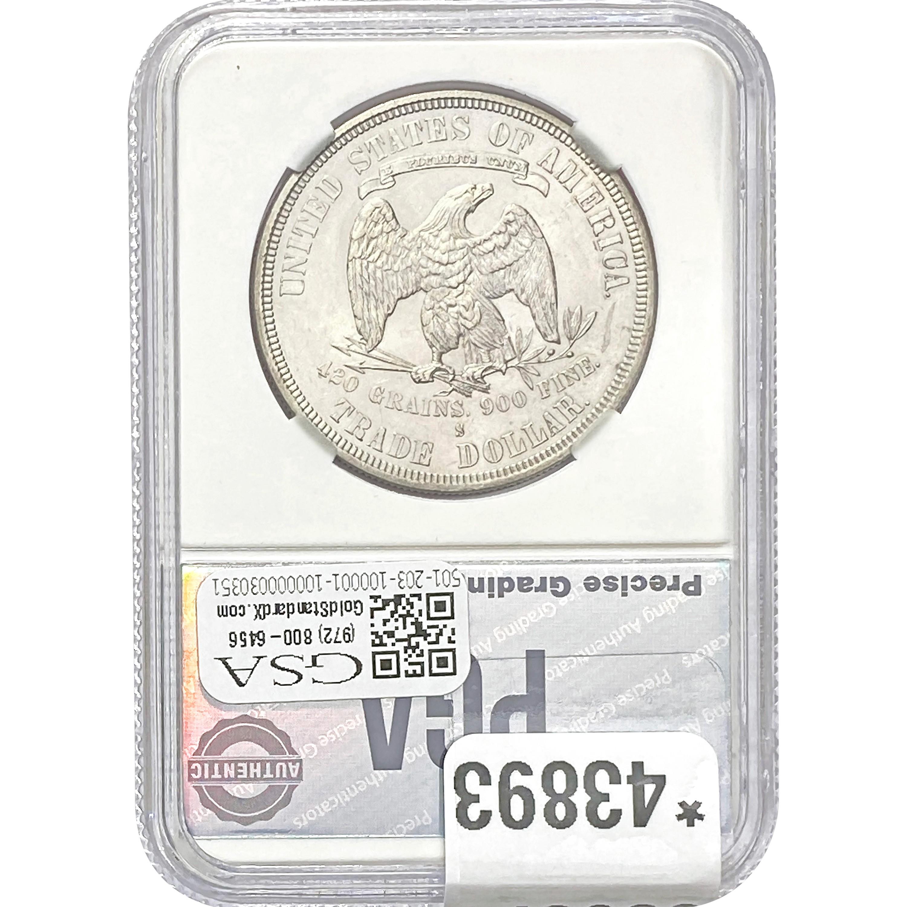 1877-S Trade Dollar PGA MS65