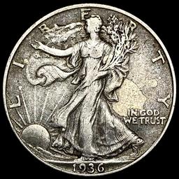 NEARLY UNCIRCULATED 1936-D Silver Walking Liberty Half Dollar