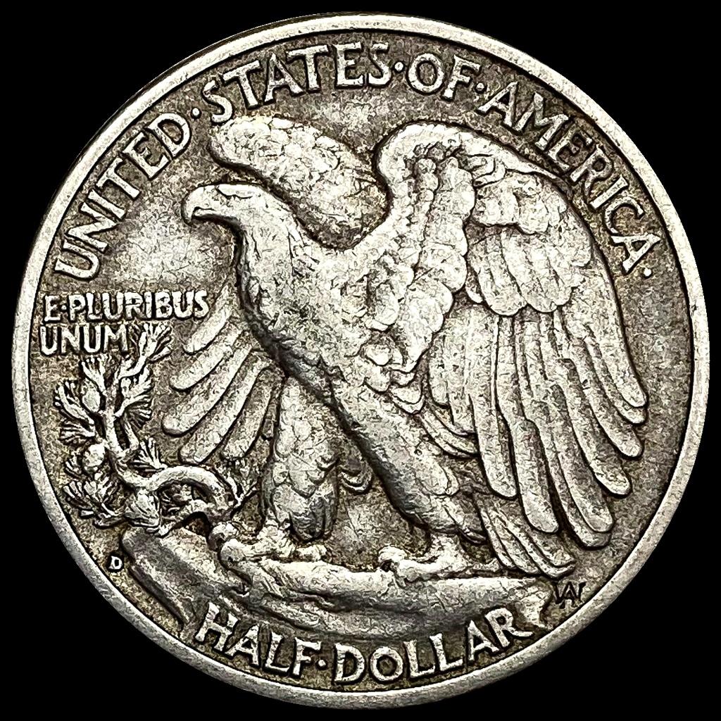 NEARLY UNCIRCULATED 1936-D Silver Walking Liberty Half Dollar