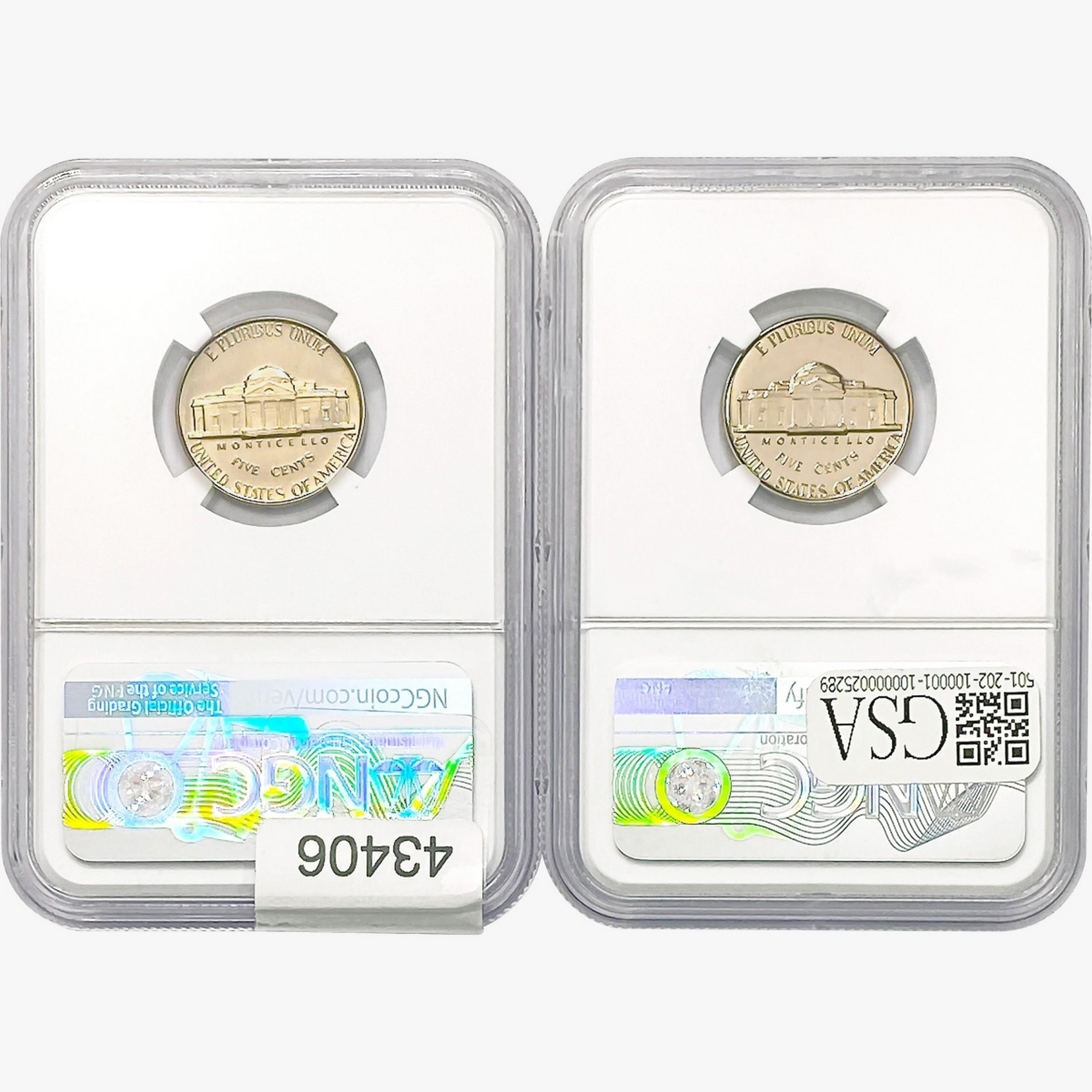 [2]1955 Jefferson Nickel NGC PF68
