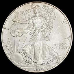 1996 American Silver Eagle SUPERB GEM BU SUPERB G