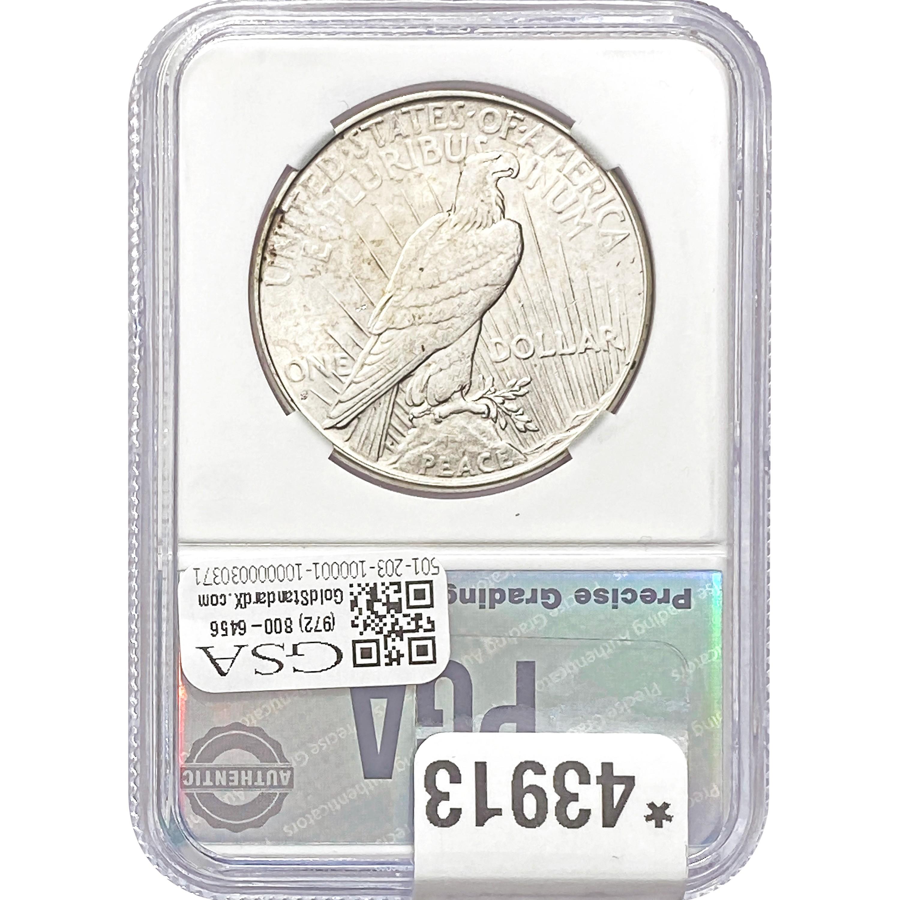 1928-S Peace Dollar PGA MS63+