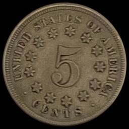 1867 Shield Nickel CLOSELY UNCIRCULATED CLOSELY U