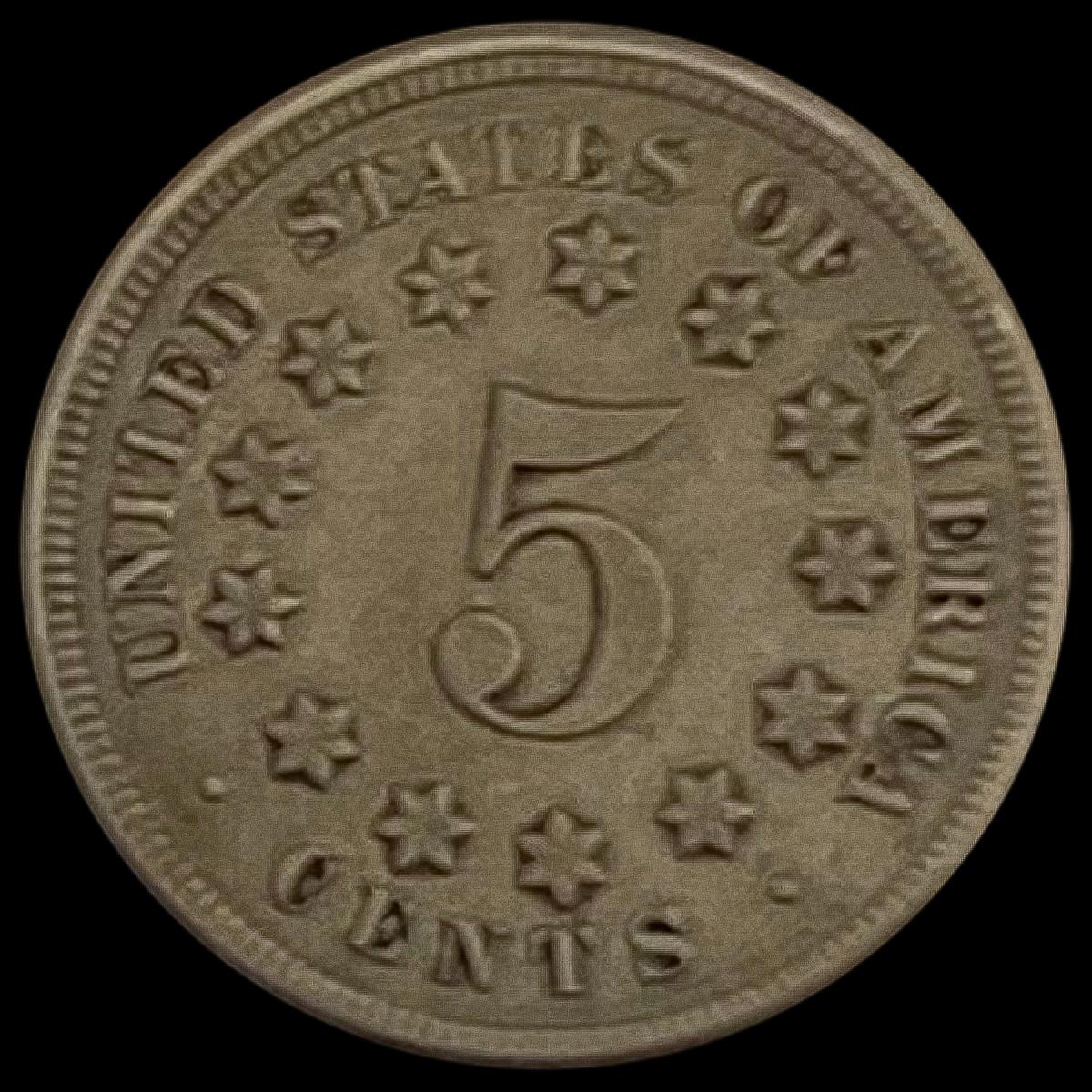 1867 Shield Nickel CLOSELY UNCIRCULATED CLOSELY U