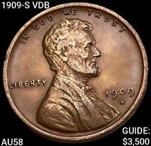 1909-S VDB Wheat Cent CHOICE AU