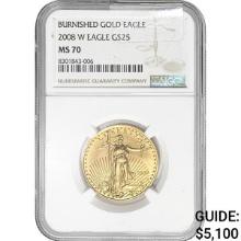 2008-W $25 American Gold Eagle 1/2OZ NGC MS70