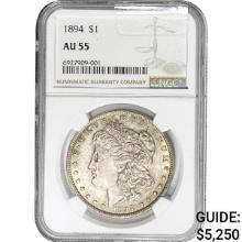 1894 Morgan Silver Dollar NGC AU55