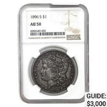 1896-O Morgan Silver Dollar NGC AU50