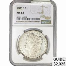 1886-S Morgan Silver Dollar NGC MS63