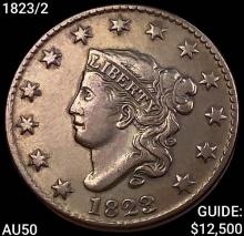 1823/2 Coronet Head Large Cent CLOSELY UNCIRCULATED