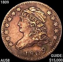 1809 Capped Bust Dime CHOICE AU