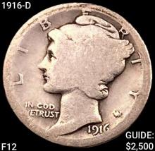 1916-D Mercury Dime NICELY CIRCULATED