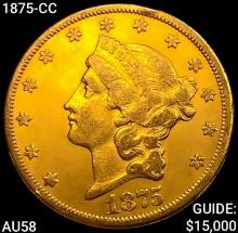 1875-CC $20 Gold Double Eagle CHOICE AU