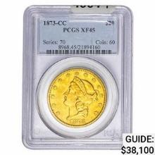 1873-CC $20 Gold Double Eagle PCGS XF45