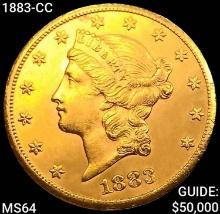 1883-CC $20 Gold Double Eagle CHOICE BU