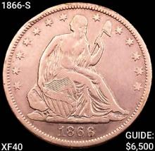 1866-S Seated Liberty Half Dollar NEARLY UNCIRCULATED