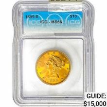 1899-S $10 Gold Eagle ICG MS66