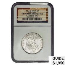 1861-O Seated Liberty Half Dollar NGC UNC Shipwreck