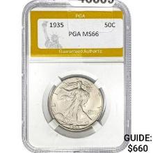 1935 Walking Liberty Half Dollar PGA MS6