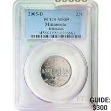 2005-D Minnesota Quarter PCGS MS65 DDR-0